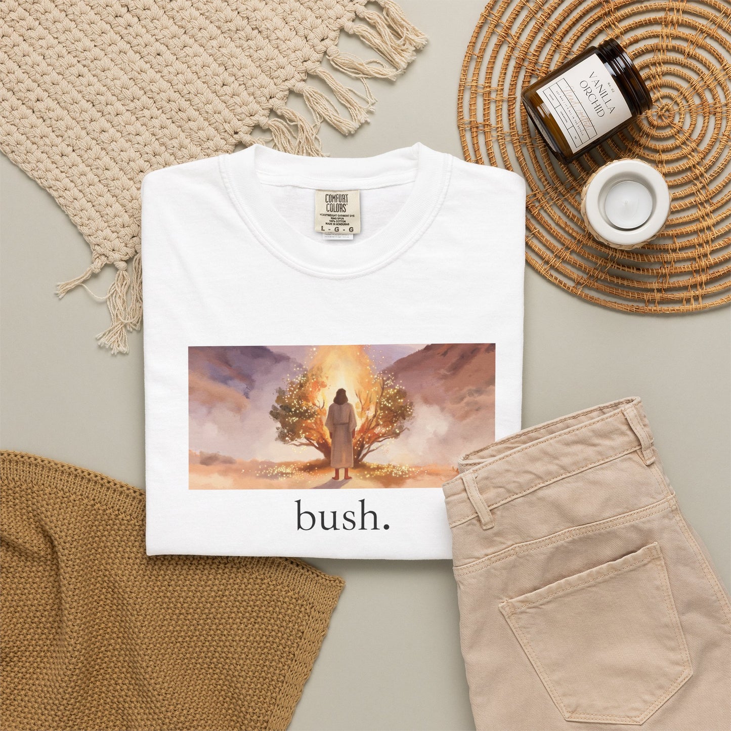eirenebewithyou - burning bush. | T-shirt | Religious Art Front Print