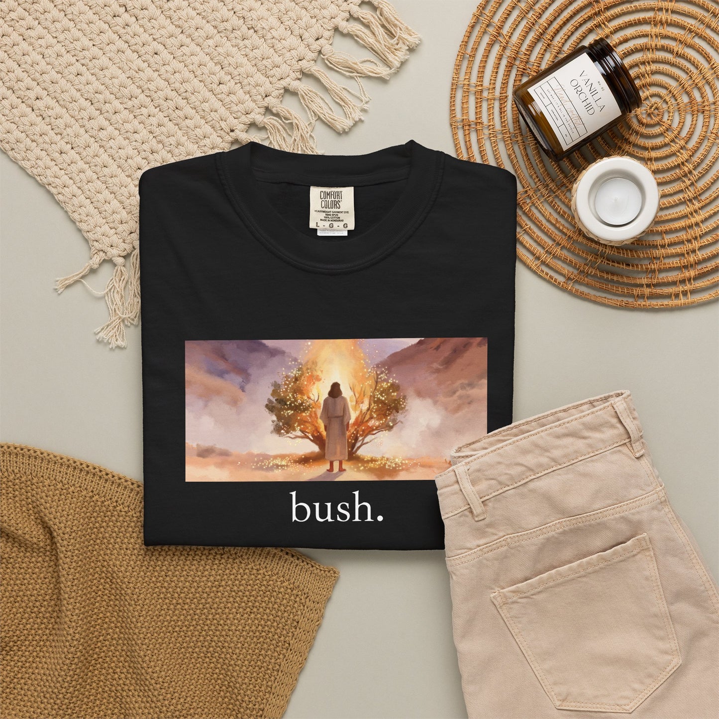 eirenebewithyou - burning bush. | T-shirt | Religious Art Front Print