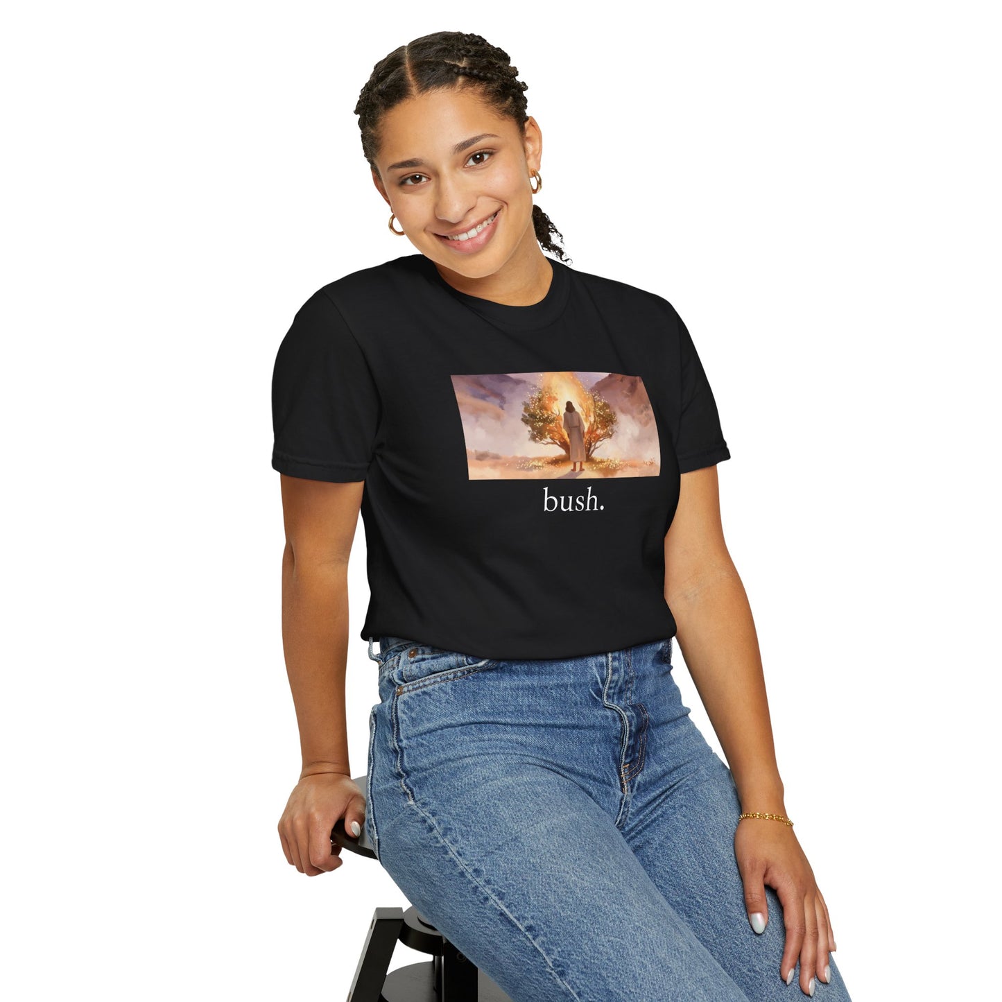 eirenebewithyou - burning bush. | T-shirt | Religious Art Front Print