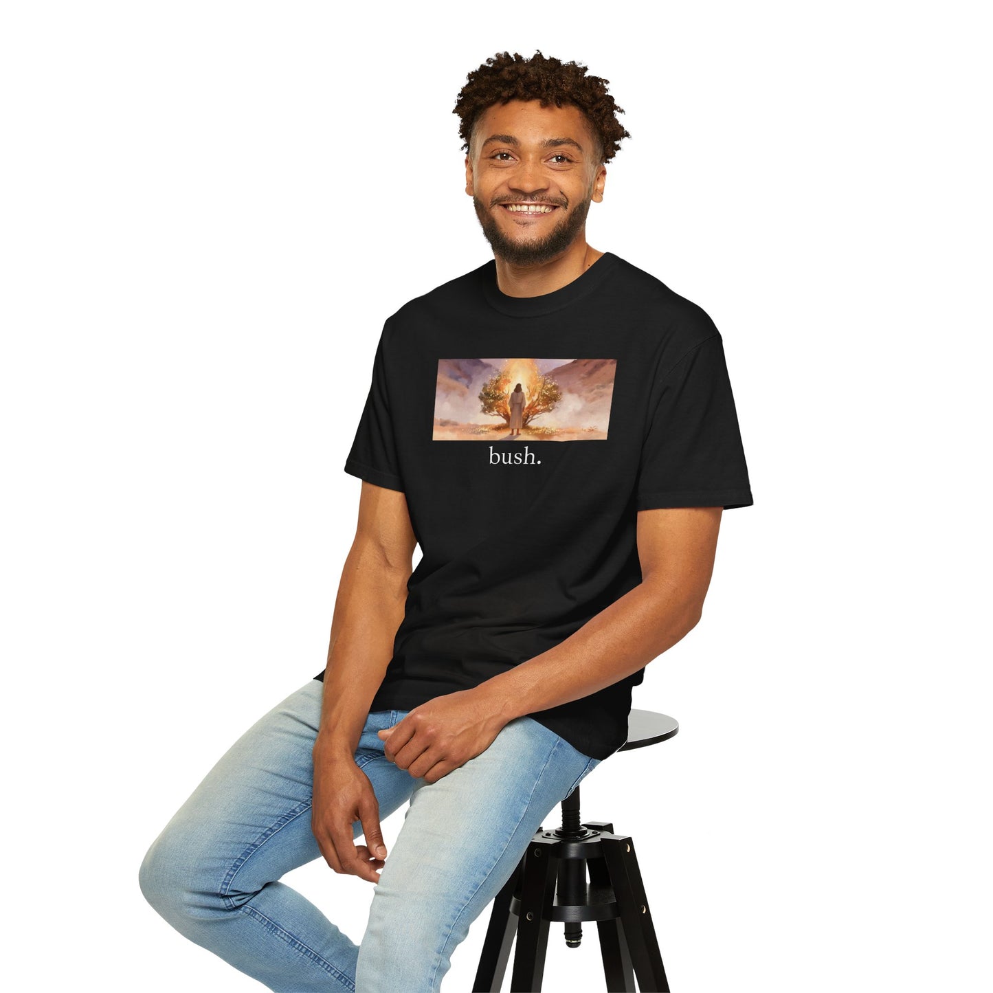 eirenebewithyou - burning bush. | T-shirt | Religious Art Front Print